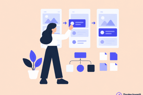 UX/UI-дизайнер проєктує інтерфейс і користувацький шлях